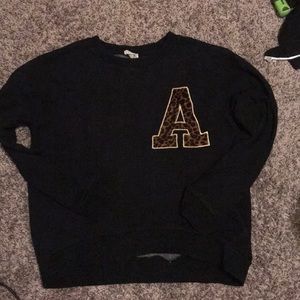 Forever21 cheetah “A” sweatshirt